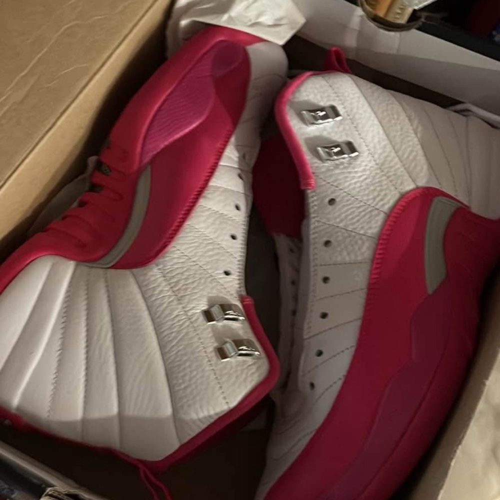 White and Pink High-Top Sneakers